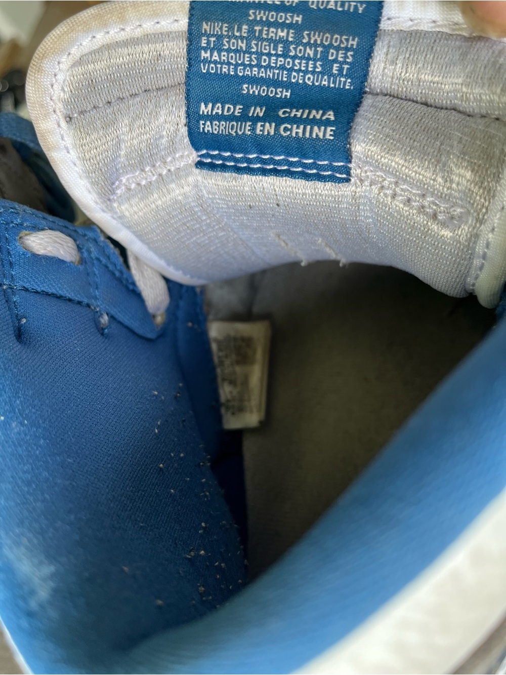 Nike Air Jordan 1 High Top Sneakers - Blue & White - Picture 4 of 5